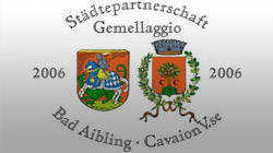 Logo der Städtepartnerschafft Gemellagio Bad Aibling Cavaion V.se