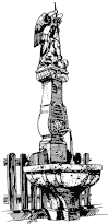 Abbildung des Sankt Michaels-Brunnen